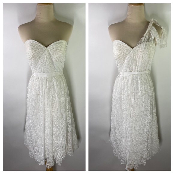 Jenny Yoo Collection BHLDN Size 6 Convertible Floral Lace Tilly Dress Strapless - Picture 1 of 12
